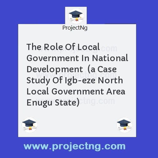 The Role Of Local Government In National Development  