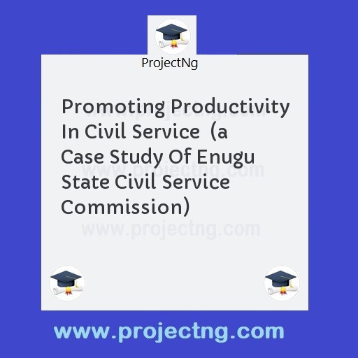 Promoting Productivity In Civil Service  
