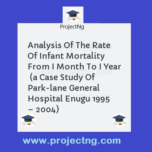 Analysis Of The Rate Of Infant Mortality From I Month To I Year  